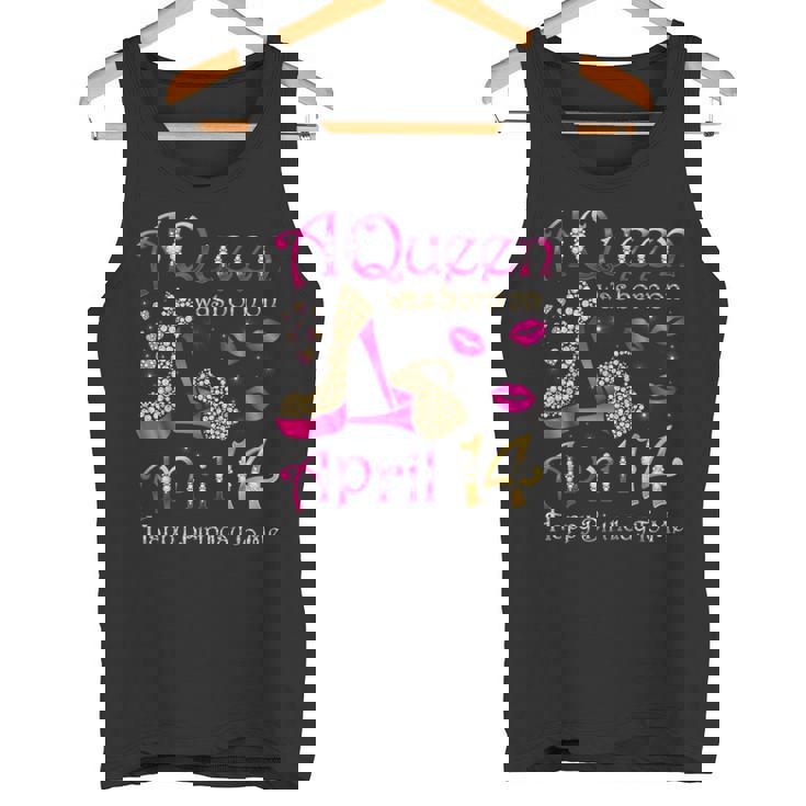 4月14日に女王が生まれた私にお誕生日おめでとう タンクトップ