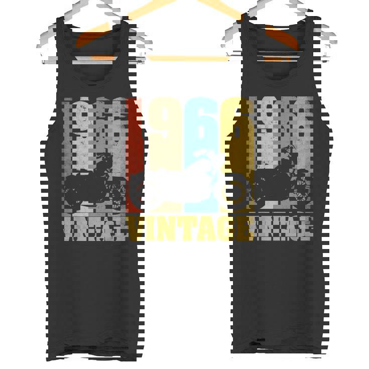 60 歳の誕生日バイカーギフトtシャツ-ヴィンテージ1966バイク タンクトップ