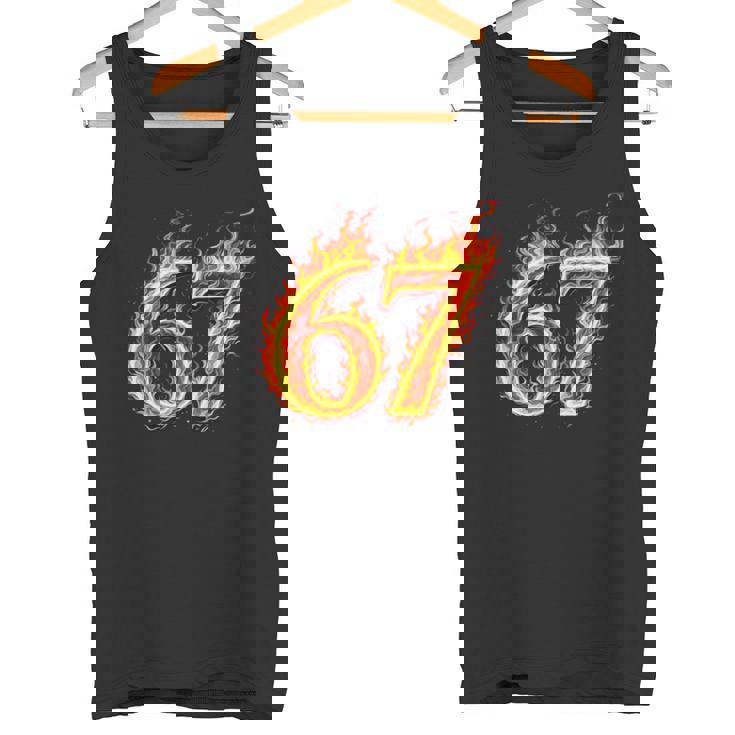 67 Fireixeven Meme Flames スラング 数字 面白い キッズ ティーン 長袖tシャツ タンクトップ