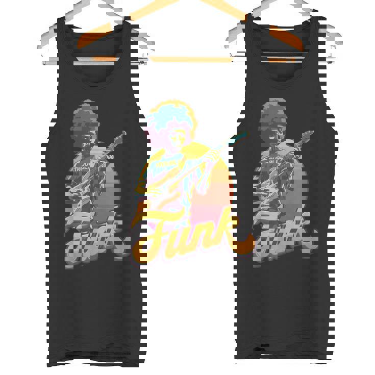 70年代レトロ・ファンク・アフロ・バンド・ギタリスト ジャズ・ファンク&ソウル タンクトップ