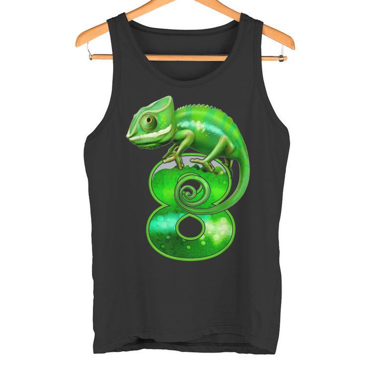 8E Anniversaire Lézard Pour Enfants 8 Ans Caméléon Débardeur e