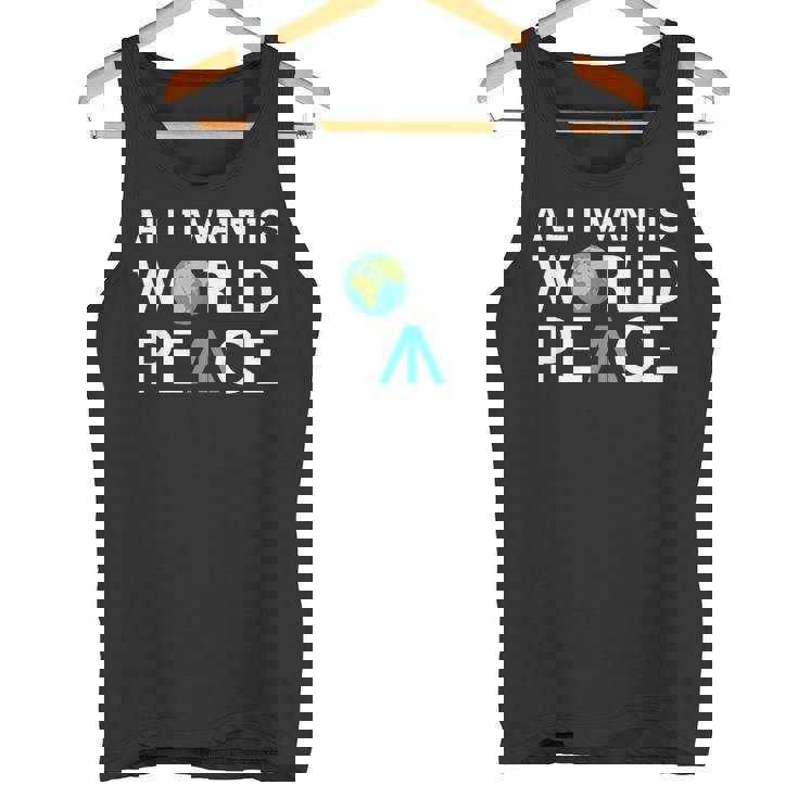 All I Want Is World Peace Earth Day タンクトップ