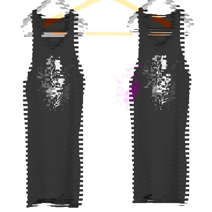 Asexual Pride Fleurs Élégantes Aux Couleurs De La Fierté Ace Débardeur e