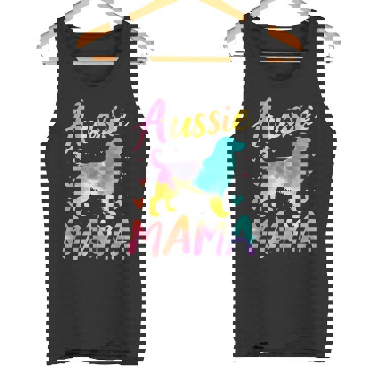 Australian Shepherd Mama Colorful Australian Shepherd Mom Tank Top