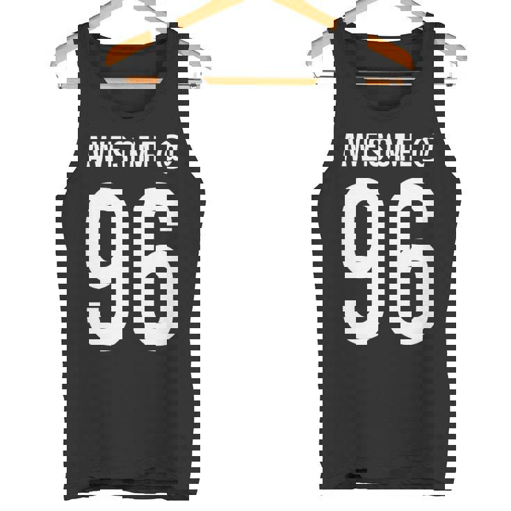 Awesome At 96 面白い96歳の誕生日のお祝いに 長袖tシャツ タンクトップ