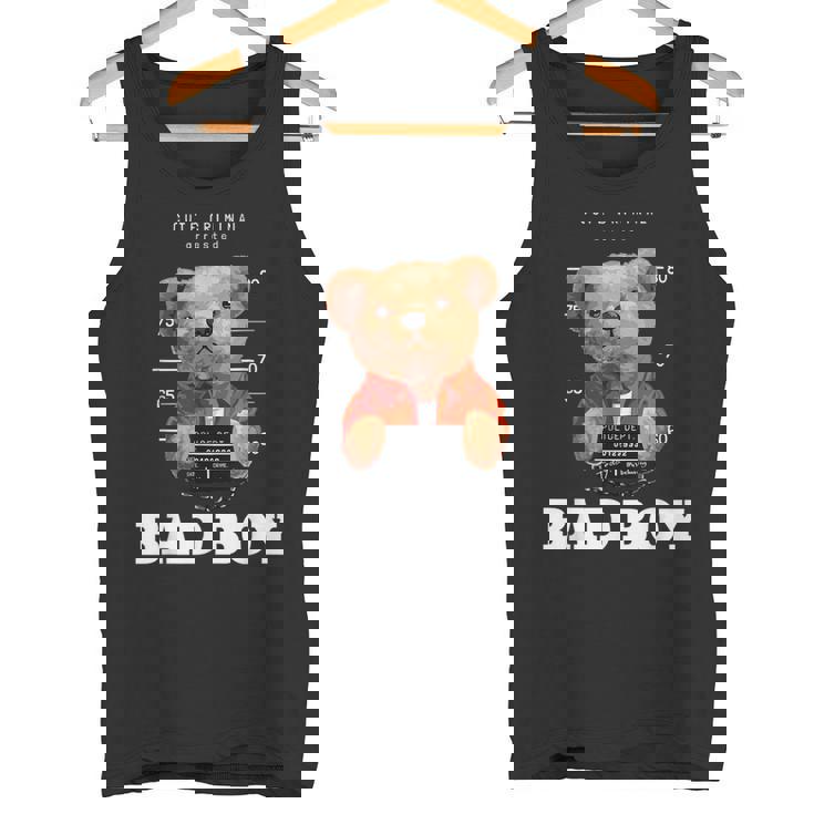Bad Boy Teddy Bear Graphic tyle Fun タンクトップ
