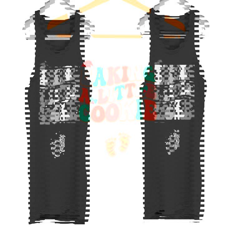 Baking A Little Cookie Cute Christmas Pregnancy Announcement Tank Top