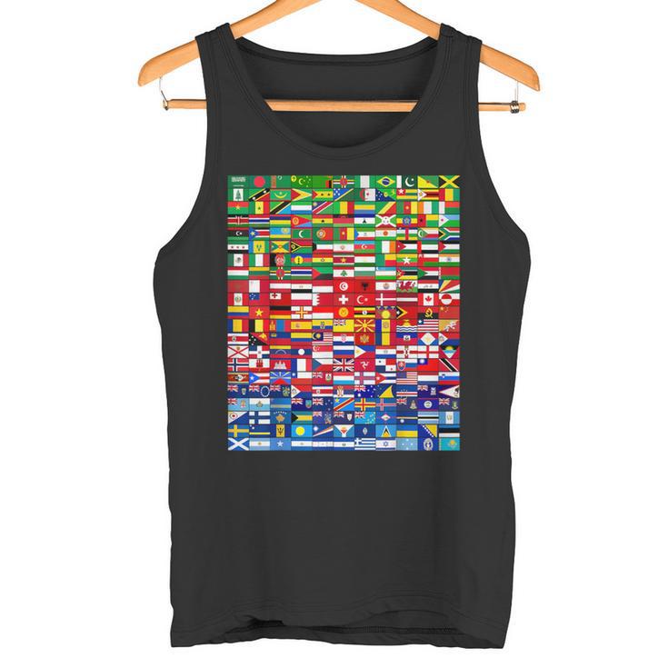 Banderas Del Mundo En Gradación De Color Banderas Nacionales Camiseta sin mangas