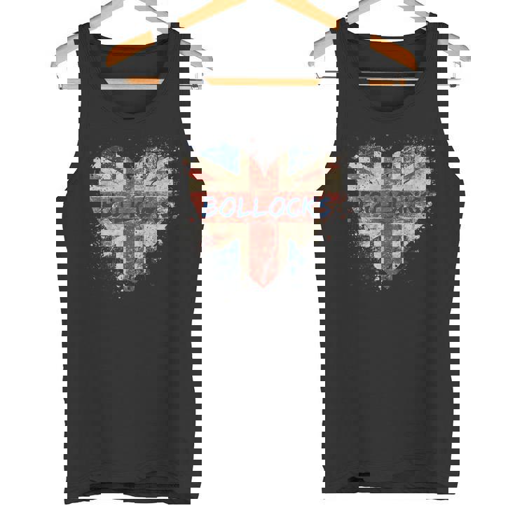 Bollocks ヴィンテージ 英国ユニオンジャック ハートペイント 飛び散り タンクトップ