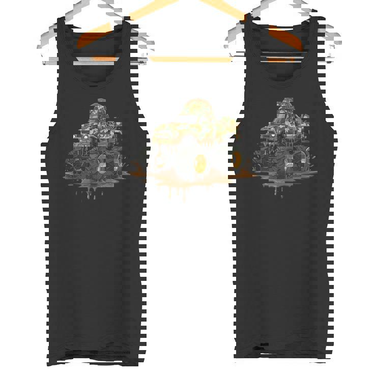 Camouflage Drip Monster Truck Army Military Soldier Tank Top Tank Top