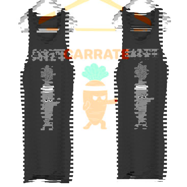 Carrate 空手キャロット かわいい＆面白いトレーニングダジャレ先生 タンクトップ