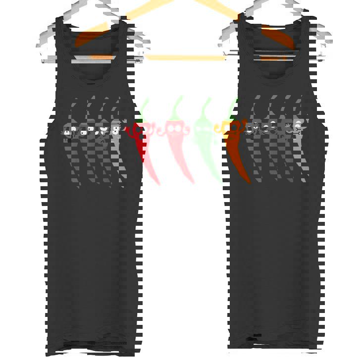 Cayenne Pepper Hot -Colorful Chili Spicy Food Lovers Tank Top