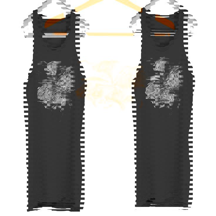 Chauvetのライオンの先史時代の石器時代の洞窟壁画 タンクトップ