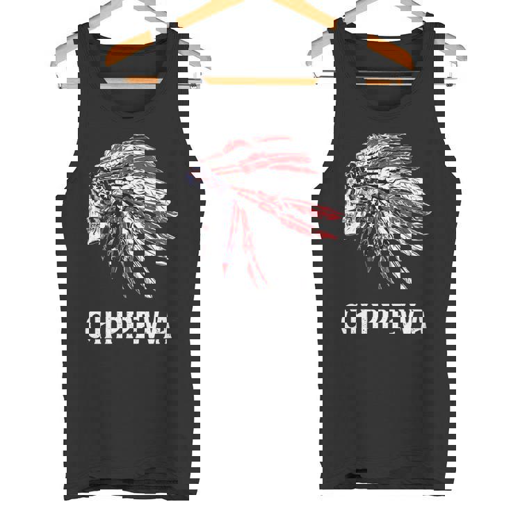 Chippewa ネイティブアメリカン アメリカ国旗 スカルヘッドレス 長袖tシャツ タンクトップ