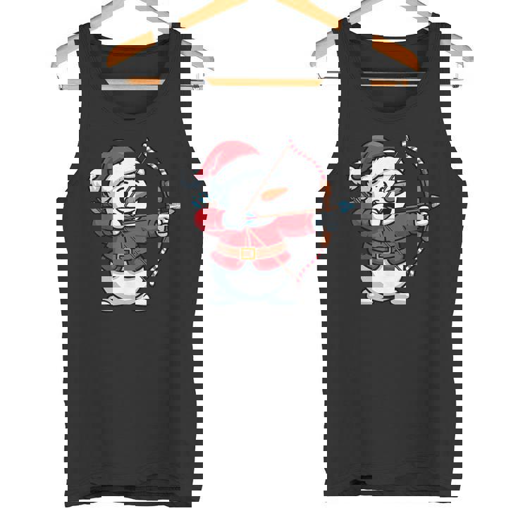 Christmas Snowman Archery Santa Hat Pajama Family Matching Tank Top