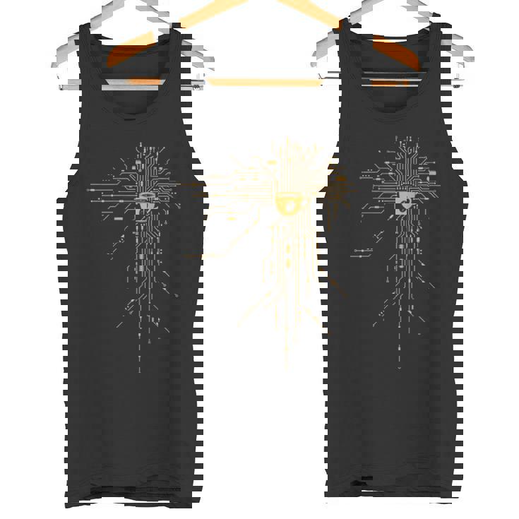 Coffee Powered Programmer Computer Geek CPU Print Tank Top