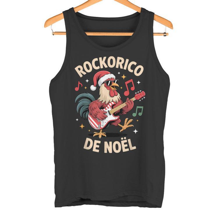 Coq De Noël Cocorico Festif Et Bonnet Rouge De Père Noël Débardeur e