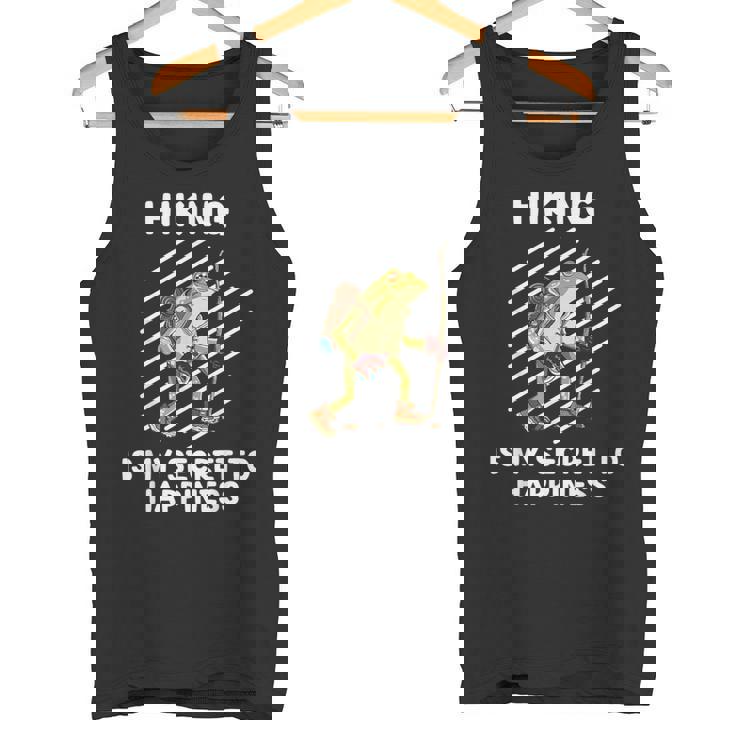 Cute Frog Hiking Is Myecret To Happiness カエル タンクトップ