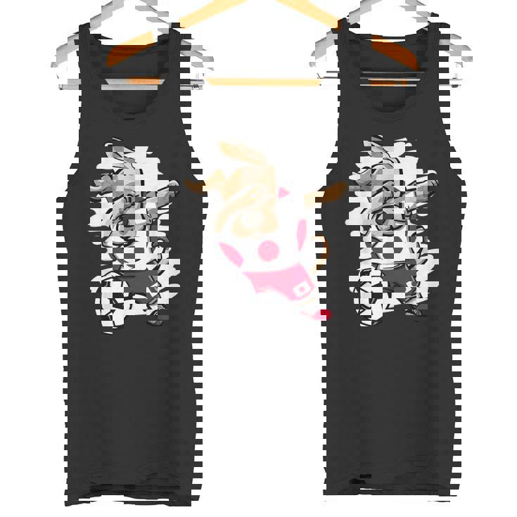 Dabbing Dog Japan サッカーファン ジャージ 日本国旗 フットボール タンクトップ