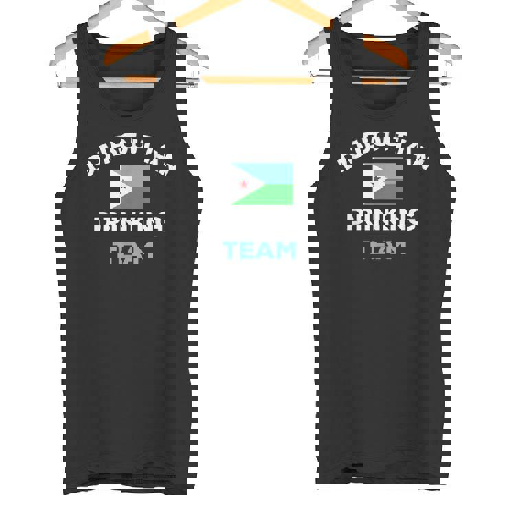 Djibouti Djiboutian Drinking Team Beer Flag Matching Tank Top