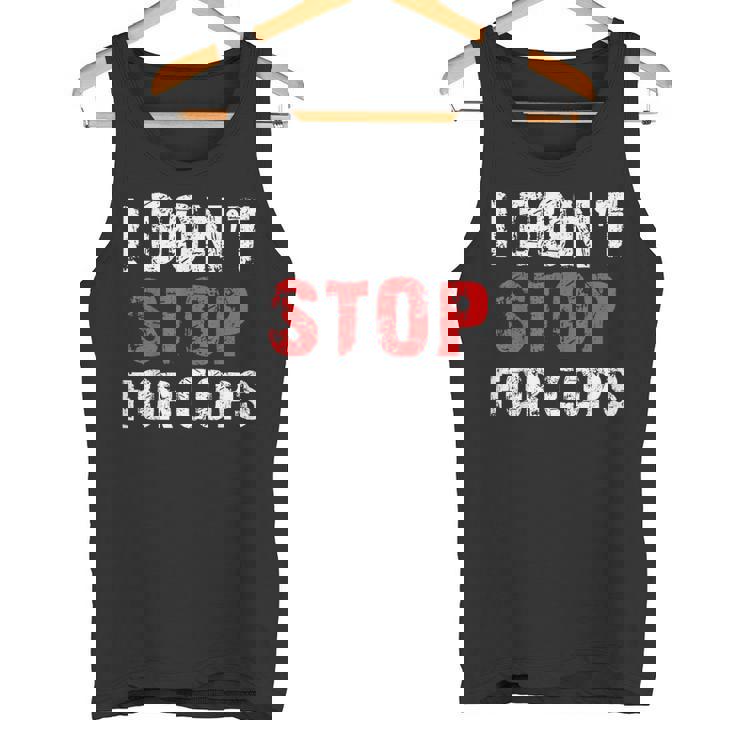 I Don'ttop For Cops ランニング用 タンクトップ