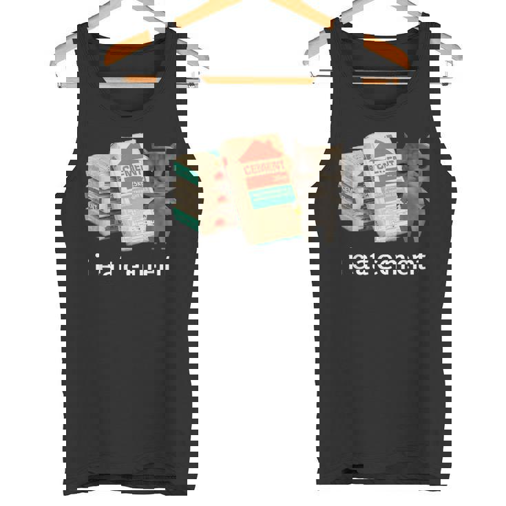 I Eat Cement 猫シャツ キッズ 面白い ダンク 猫 ミーム タンクトップ