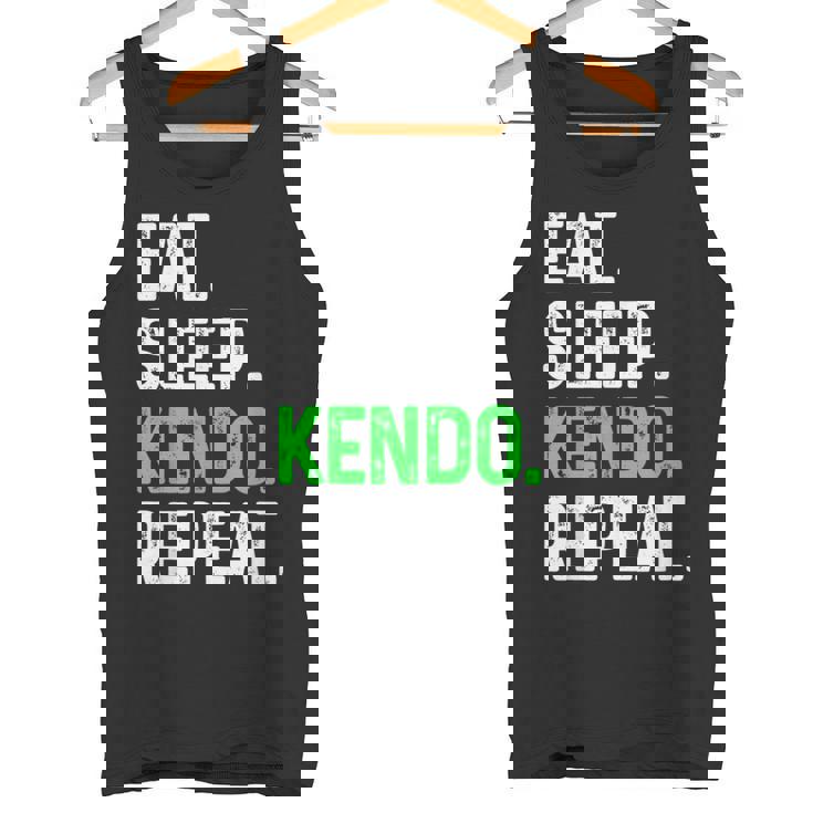 Eatleep Kendo Repeat 面白い格闘技コンバット タンクトップ