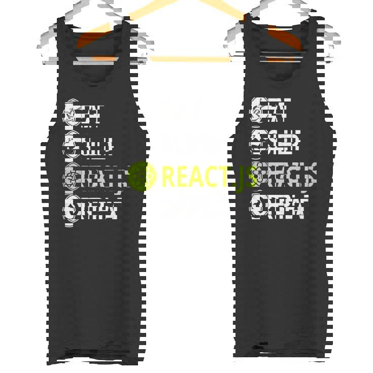 Eatleep ReactJs Repeat Javascriptプログラマー用 タンクトップ