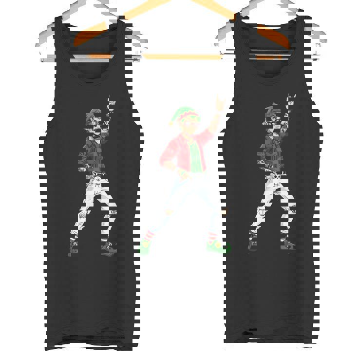 Elf Rock Hand Sign Language Christmas Rock Music Lover Tank Top