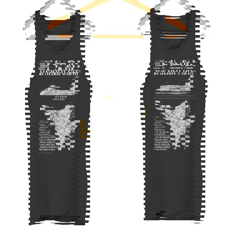 F-15イーグル航空機の設計図ジェット戦闘機データ タンクトップ