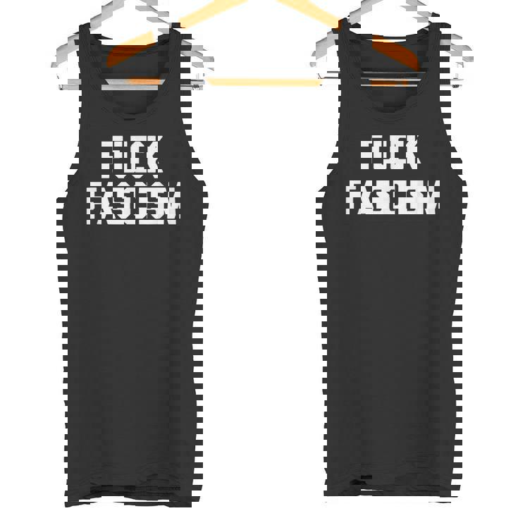 Fuck Fascism 面白い 言って クール ノベルティ 政治 タンクトップ