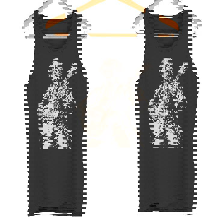 Fun George Washington Electric Guitar Rock Musician Tank Top