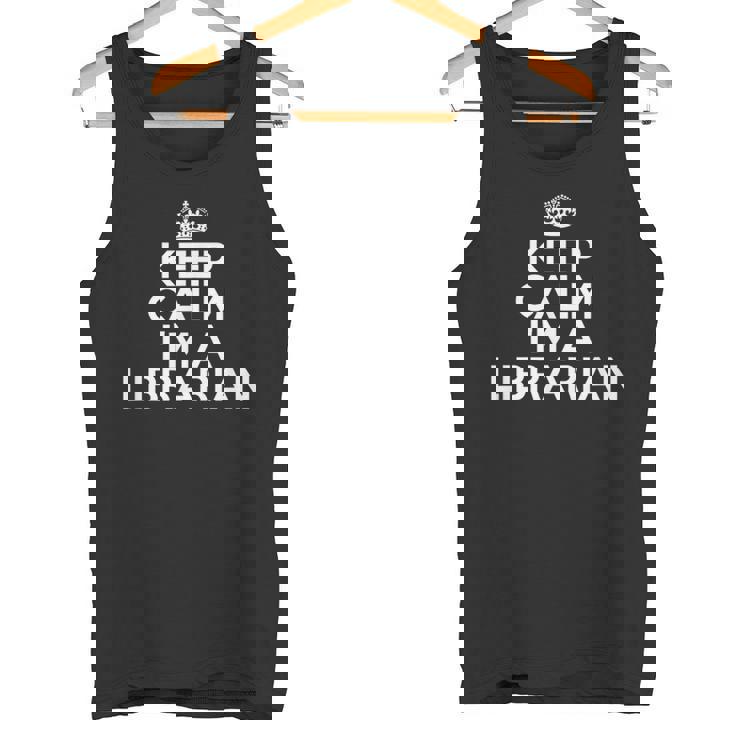 Librarian Keep Calm I'm A Librarian タンクトップ