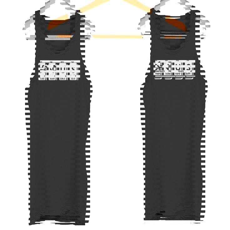 Genius Ge-Ni-U-S 化学元素科学周期表 タンクトップ