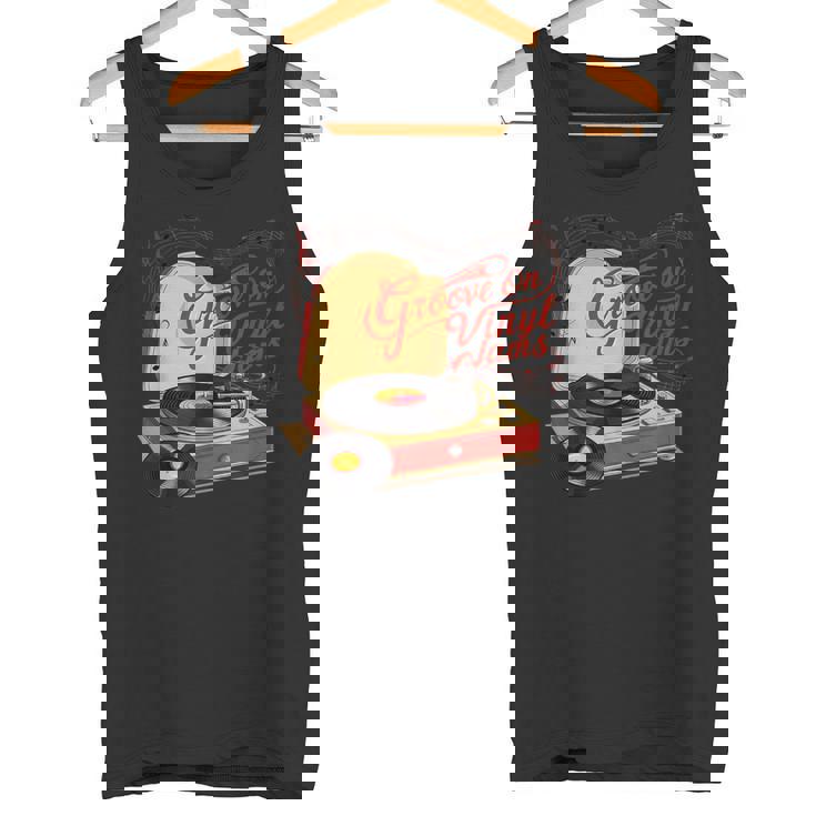 Groove On レトロビニールジャム、レトロビニールレコード タンクトップ