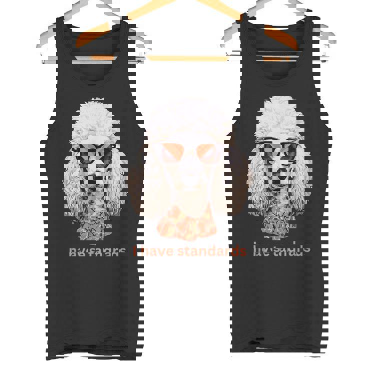 I Havetandardsファニースタンダードプードル愛好家デザイン タンクトップ