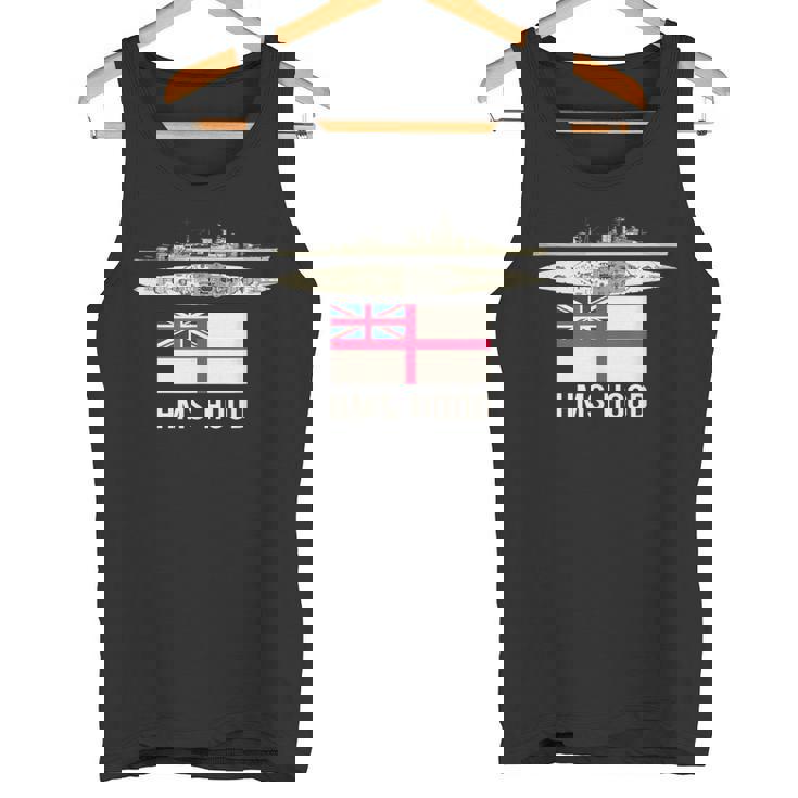 Hms Hood イギリス戦艦図 海軍旗 タンクトップ