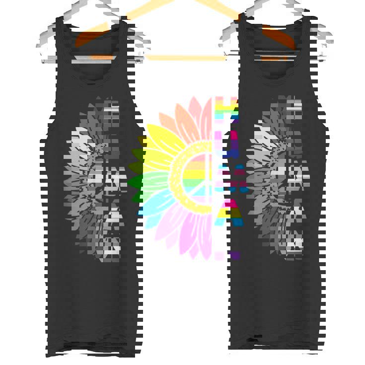 Human LGBTQ Gay Homosexual Queer Sunflower Bisexual Tank Top Tank Top