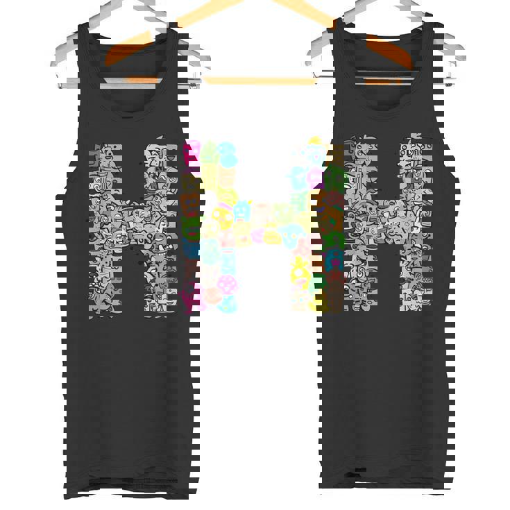 Hモンスターズ アルファベットネーム イニシャル キュート モノグラム タンクトップ