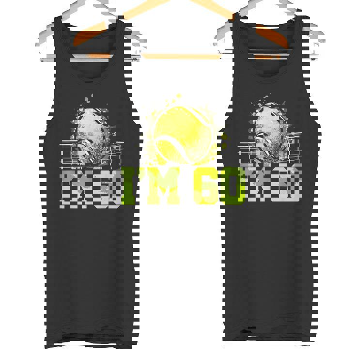 I'm 60 ラケット スポーツ テニス 選手 大人 還暦 タンクトップ