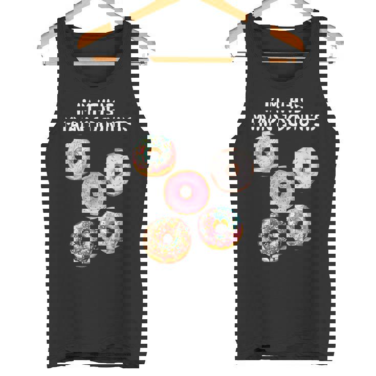 I'm Many Donuts 面白いドーナツフィットネス格言 タンクトップ
