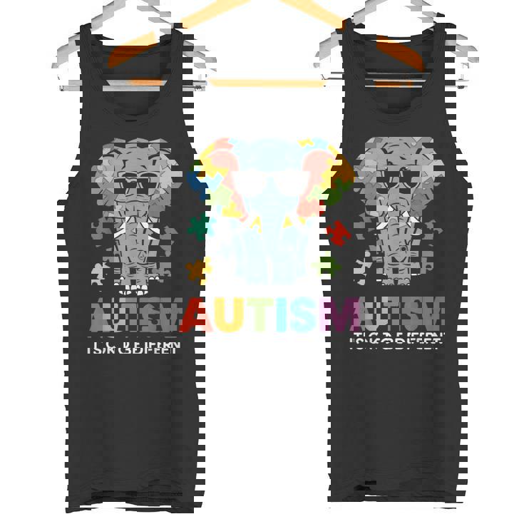 It's Ok To Be Different Awareness Elephant タンクトップ