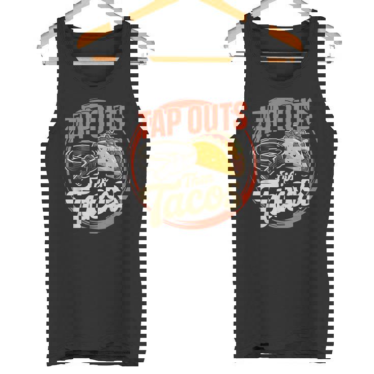 Jiu Jitsu Taco Retro Vintage Tap Outs Then Tacos Tank Top