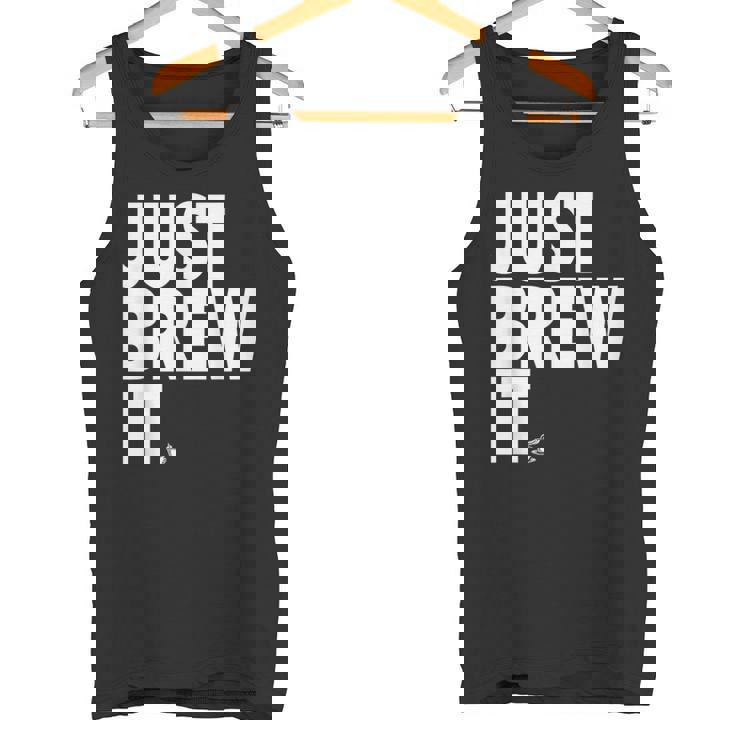 Just Brew It おもしろコーヒーシャツ タンクトップ