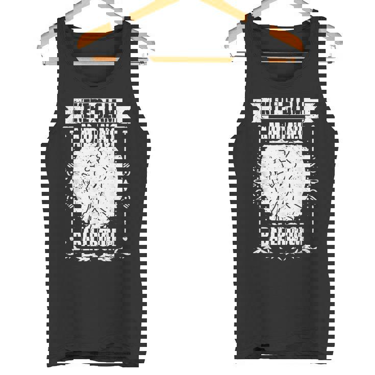 Keep Calm And Dance 面白い社交ダンスa 社交ダンサー タンクトップ