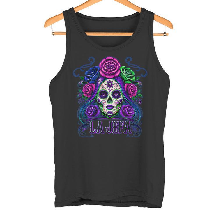 La Jefa Calavera De Azúcar Arte Femenino Mexicano Camiseta sin mangas