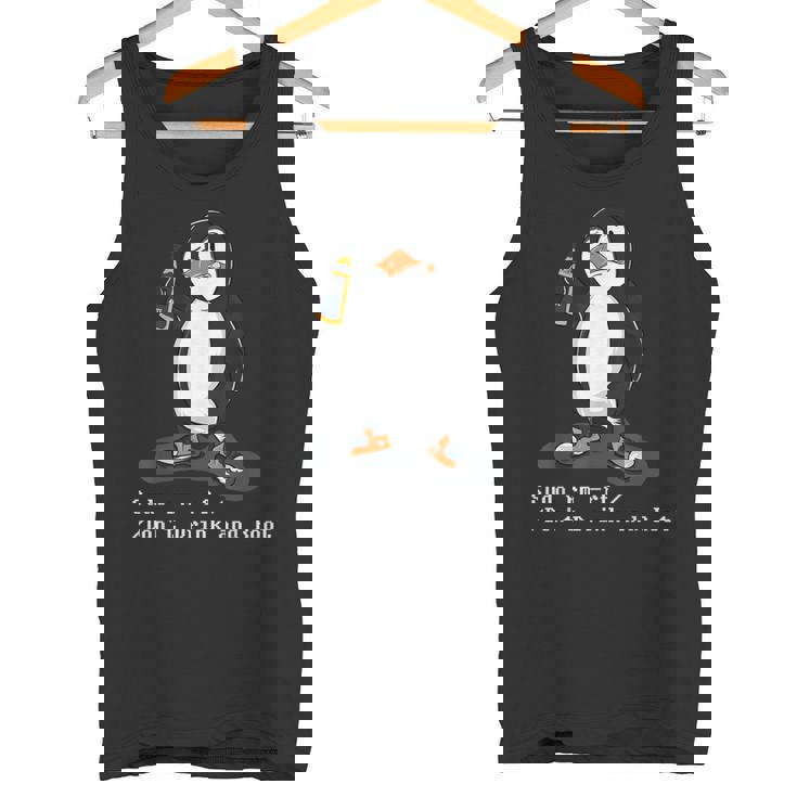 Linux Tux Penguinudo Rm Rf Pc Nerd Computer Freak Hacker タンクトップ