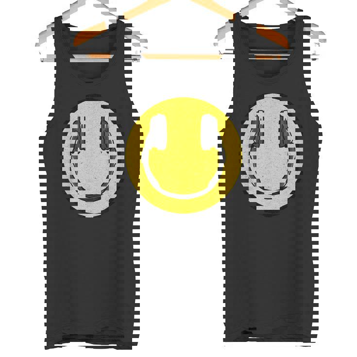 Love The 90年代レトロビンテージヘッドホン スマイルグランジミュージックdj タンクトップ