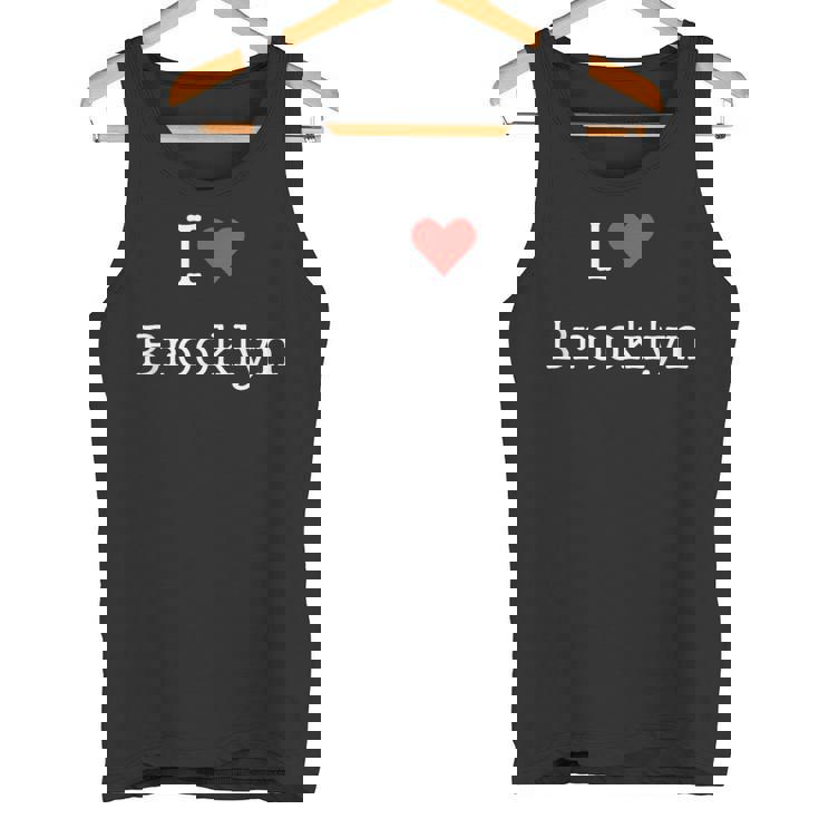 I Love Brooklyn With Heart ミニマリスト シンプル グラフィック タンクトップ