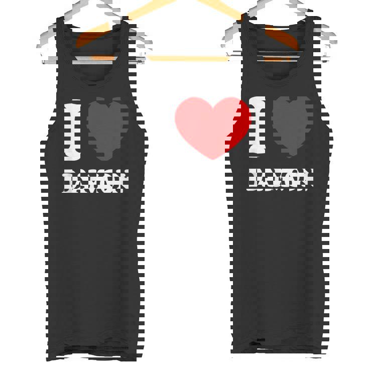 I Love Damon I Heart Damon 面白い名前 Damon タンクトップ